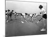 Girls Hockey Match, Airedale School, Castleford, West Yorkshire, 1962-Michael Walters-Mounted Photographic Print
