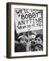 Girls Holding Up Sign For Robert F. Kennedy During Campaign-Bill Eppridge-Framed Photographic Print