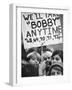 Girls Holding Up Sign For Robert F. Kennedy During Campaign-Bill Eppridge-Framed Photographic Print