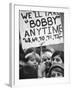 Girls Holding Up Sign For Robert F. Kennedy During Campaign-Bill Eppridge-Framed Photographic Print