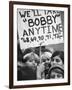 Girls Holding Up Sign For Robert F. Kennedy During Campaign-Bill Eppridge-Framed Photographic Print