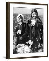 Girls in a Cotton Field, Kazakhstan, 1936-null-Framed Giclee Print