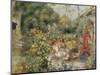 Girls in a Garden in Montmartre; Fillettes Dans Un Jardin a Montmartre, C.1893-5-Pierre-Auguste Renoir-Mounted Giclee Print