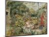 Girls in a Garden in Montmartre-Pierre-Auguste Renoir-Mounted Giclee Print