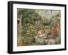 Girls in a Garden in Montmartre-Pierre-Auguste Renoir-Framed Giclee Print