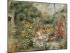 Girls in a Garden in Montmartre-Pierre-Auguste Renoir-Mounted Giclee Print