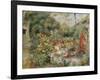 Girls in a Garden in Montmartre-Pierre-Auguste Renoir-Framed Giclee Print