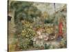 Girls in a Garden in Montmartre-Pierre-Auguste Renoir-Stretched Canvas