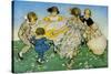 Girls in Circle - Ring around the Rosie-Jesse Willcox Smith-Stretched Canvas