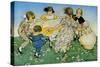 Girls in Circle - Ring around the Rosie-Jesse Willcox Smith-Stretched Canvas