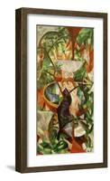 Girls in front of a Fountain-Auguste Macke-Framed Giclee Print