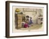 Girls in German Kitchen-null-Framed Art Print