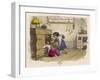 Girls in German Kitchen-null-Framed Art Print