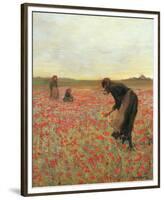 Girls in Poppy Field-Lawren Morris-Framed Premium Giclee Print