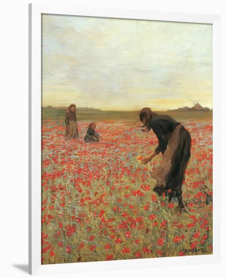 Girls in Poppy Field-Lawren Morris-Framed Premium Giclee Print