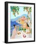 Girls in Positano-Petra Lizde-Framed Giclee Print