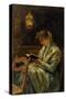 Girls in Prayer, 1900-Michele Cortegiani-Stretched Canvas