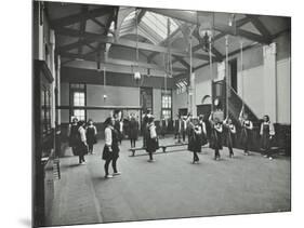 Girls in the Gymnasium, Fulham County Secondary School, London, 1908-null-Mounted Photographic Print