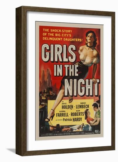 Girls in the Night-Vintage Apple Collection-Framed Giclee Print