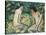 Girls in the Open Air (Pastel on Canvas)-Otto Muller or Mueller-Stretched Canvas