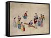 Girls Jumping on a See-Saw-Kim Junkeun-Framed Stretched Canvas