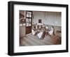 Girls Knitting Socks by Machine at the Elm Lodge School for Blind Girls, London, 1908-null-Framed Photographic Print