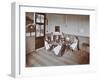 Girls Knitting Socks by Machine at the Elm Lodge School for Blind Girls, London, 1908-null-Framed Photographic Print