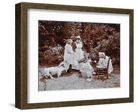 Girls Learning Infant Care, Birley House Open Air School, Forest Hill, London, 1908-null-Framed Photographic Print