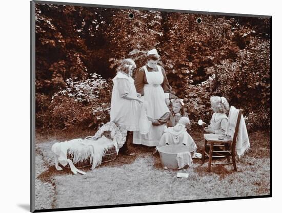 Girls Learning Infant Care, Birley House Open Air School, Forest Hill, London, 1908-null-Mounted Photographic Print