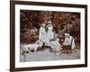 Girls Learning Infant Care, Birley House Open Air School, Forest Hill, London, 1908-null-Framed Photographic Print