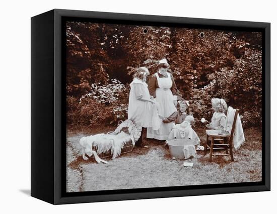 Girls Learning Infant Care, Birley House Open Air School, Forest Hill, London, 1908-null-Framed Stretched Canvas