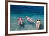 Girls Lying on the Turquoise Sea Water-R Igor-Framed Photographic Print