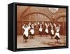 Girls Morris Dancing in Playground, Thomas Street Girls School, Limehouse, Stepney, London, 1908-null-Framed Stretched Canvas