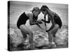 Girls of the Children's School of Modern Dancing, Playing at the Beach-Lisa Larsen-Stretched Canvas