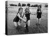 Girls of the Children's School of Modern Dancing, Playing at the Beach-Lisa Larsen-Stretched Canvas