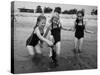 Girls of the Children's School of Modern Dancing, Playing at the Beach-Lisa Larsen-Stretched Canvas