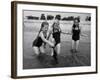 Girls of the Children's School of Modern Dancing, Playing at the Beach-Lisa Larsen-Framed Photographic Print