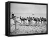 Girls of the Children's School of Modern Dancing, Rehearsing on the Beach-Lisa Larsen-Framed Stretched Canvas