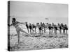 Girls of the Children's School of Modern Dancing, Rehearsing on the Beach-Lisa Larsen-Stretched Canvas