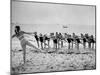 Girls of the Children's School of Modern Dancing, Rehearsing on the Beach-Lisa Larsen-Mounted Premium Photographic Print