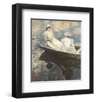 Girls on a Boat-Claude Monet-Framed Art Print