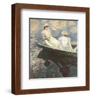 Girls on a Boat-Claude Monet-Framed Art Print