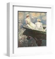 Girls on a Boat-Claude Monet-Framed Art Print