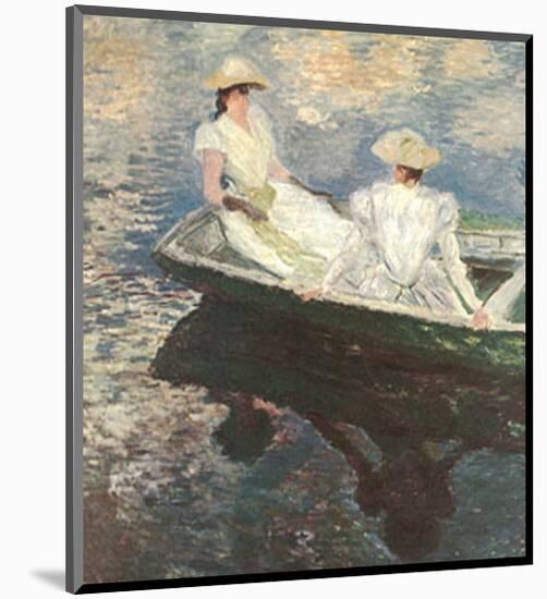 Girls on a Boat-Claude Monet-Mounted Art Print