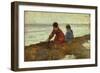 Girls on Beach, 1890-Guglielmo Micheli-Framed Giclee Print