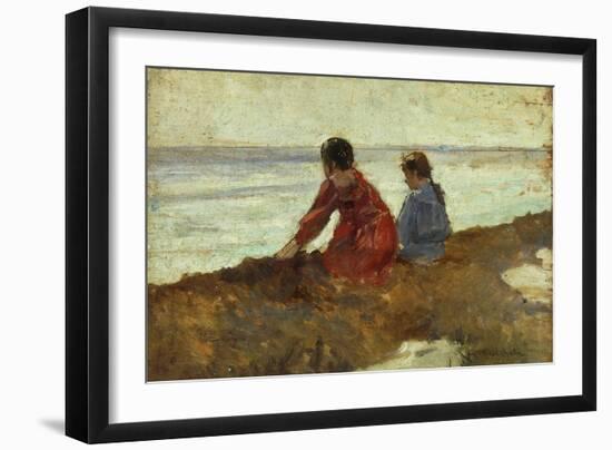 Girls on Beach, 1890-Guglielmo Micheli-Framed Giclee Print