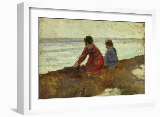 Girls on Beach, 1890-Guglielmo Micheli-Framed Giclee Print