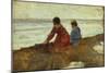 Girls on Beach, 1890-Guglielmo Micheli-Mounted Giclee Print