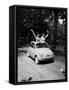 Girls on Board Fiat 500-null-Framed Stretched Canvas