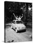 Girls on Board Fiat 500-null-Stretched Canvas